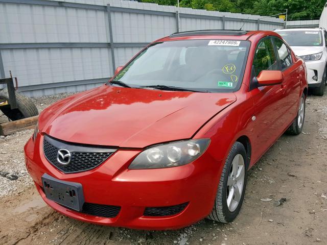 JM1BK12F451266178 - 2005 MAZDA 3 I RED photo 2