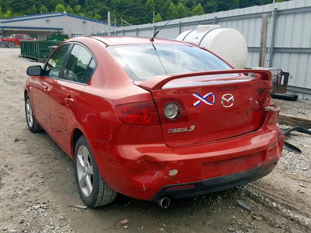 JM1BK12F451266178 - 2005 MAZDA 3 I RED photo 3