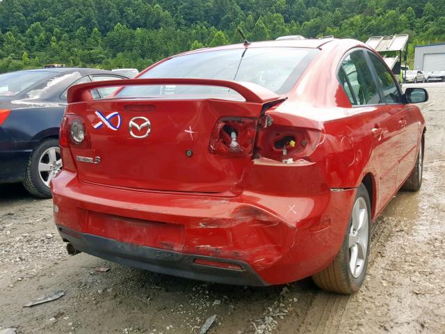 JM1BK12F451266178 - 2005 MAZDA 3 I RED photo 4