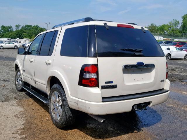 1FMEU75848UA44228 - 2008 FORD EXPLORER L WHITE photo 3