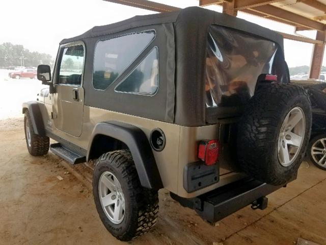 1J4FA64S26P704443 - 2006 JEEP WRANGLER / BROWN photo 3