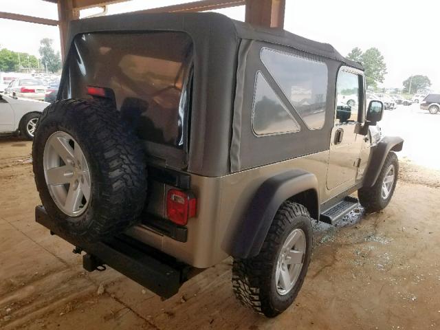 1J4FA64S26P704443 - 2006 JEEP WRANGLER / BROWN photo 4