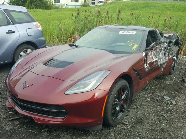 1G1YA2D76G5111953 - 2016 CHEVROLET CORVETTE S MAROON photo 2