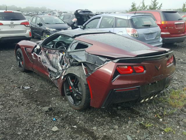 1G1YA2D76G5111953 - 2016 CHEVROLET CORVETTE S MAROON photo 3