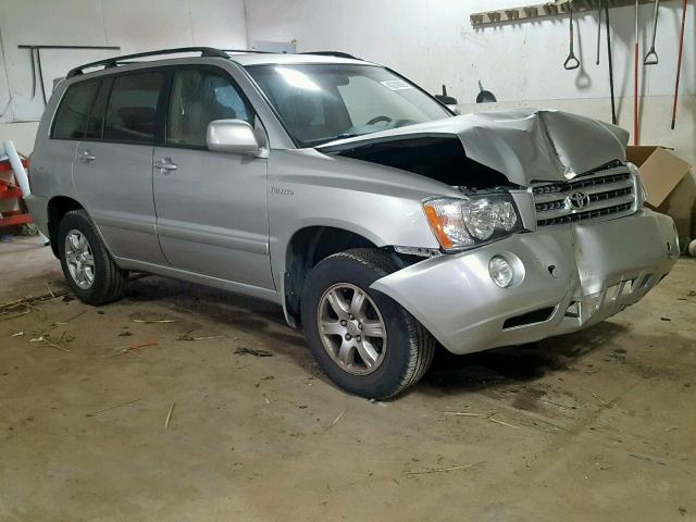 JTEHF21A630104867 - 2003 TOYOTA HIGHLANDER SILVER photo 1