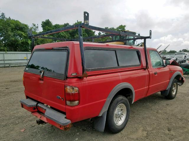 1FTZR11V0XTA42688 - 1999 FORD RANGER RED photo 4