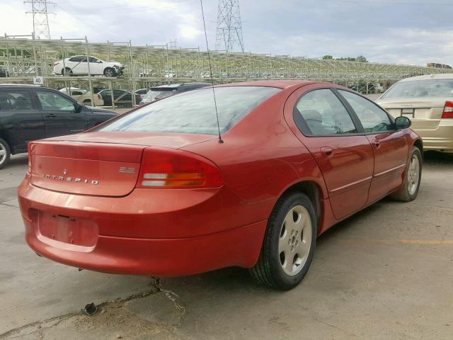 2B3HD76V8YH293044 - 2000 DODGE INTREPID R RED photo 4