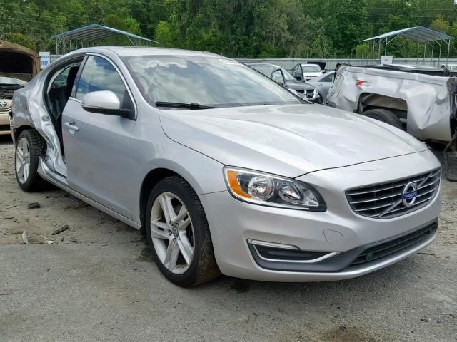 YV126MFK6F1342251 - 2015 VOLVO S60 PREMIE SILVER photo 1