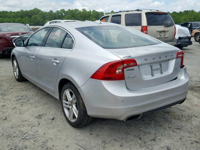 YV126MFK6F1342251 - 2015 VOLVO S60 PREMIE SILVER photo 3