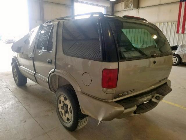 1GNDT13X63K115029 - 2003 CHEVROLET BLAZER BEIGE photo 3