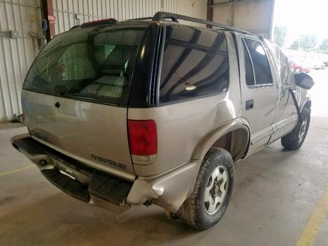 1GNDT13X63K115029 - 2003 CHEVROLET BLAZER BEIGE photo 4