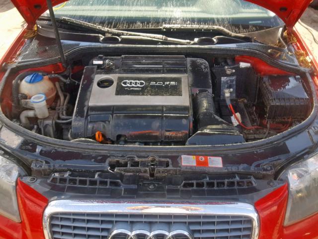 WAUMF78P46A122483 - 2006 AUDI A3 2.0 SPO RED photo 7