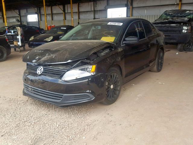 3VW2K7AJ3EM440959 - 2014 VOLKSWAGEN JETTA BASE BLACK photo 2