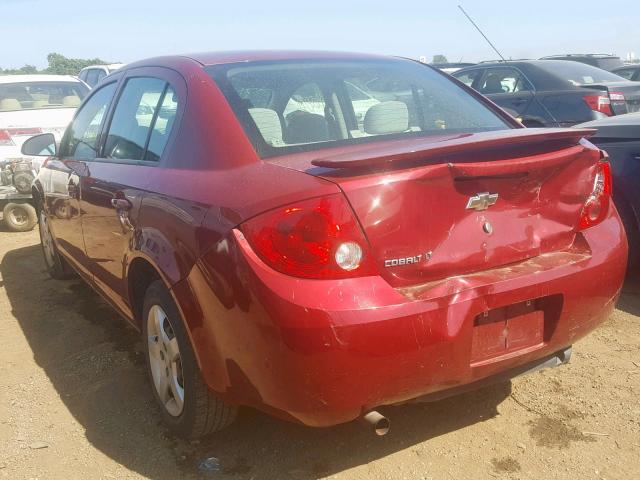 1G1AL55F377242863 - 2007 CHEVROLET COBALT LT BURGUNDY photo 3