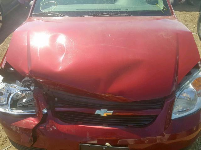 1G1AL55F377242863 - 2007 CHEVROLET COBALT LT BURGUNDY photo 7