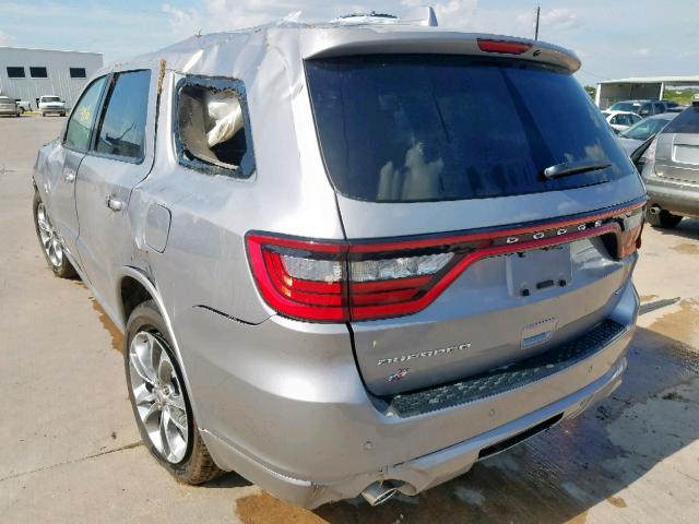 1C4RDJDG8KC691563 - 2019 DODGE DURANGO GT GRAY photo 3