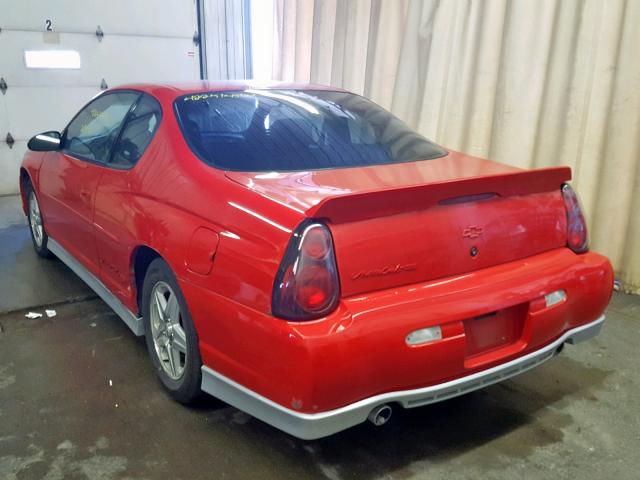 2G1WX15K519277670 - 2001 CHEVROLET MONTE CARL RED photo 3