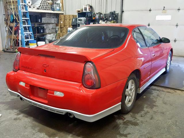 2G1WX15K519277670 - 2001 CHEVROLET MONTE CARL RED photo 4