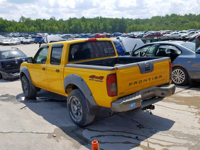 1N6ED27Y33C462893 - 2003 NISSAN FRONTIER C YELLOW photo 3