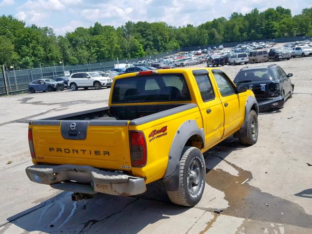 1N6ED27Y33C462893 - 2003 NISSAN FRONTIER C YELLOW photo 4