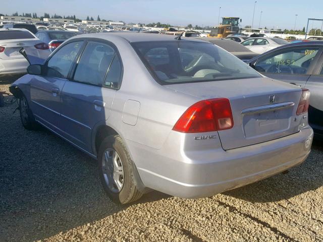 2HGES16201H615127 - 2001 HONDA CIVIC DX SILVER photo 3