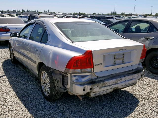 YV1RS61TX42390364 - 2004 VOLVO S60 SILVER photo 3