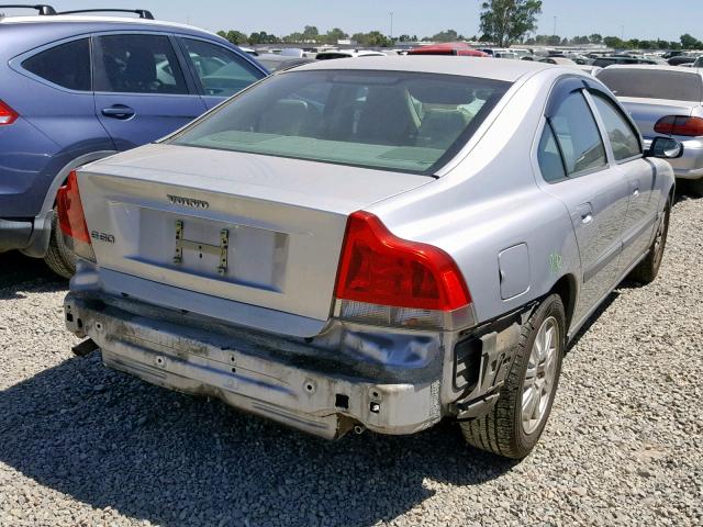 YV1RS61TX42390364 - 2004 VOLVO S60 SILVER photo 4