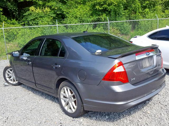 3FAHP0JA0BR266679 - 2011 FORD FUSION SEL GRAY photo 3