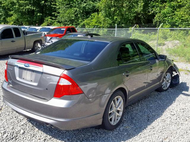 3FAHP0JA0BR266679 - 2011 FORD FUSION SEL GRAY photo 4