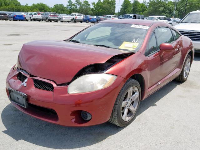 4A3AK24F97E012442 - 2007 MITSUBISHI ECLIPSE GS RED photo 2