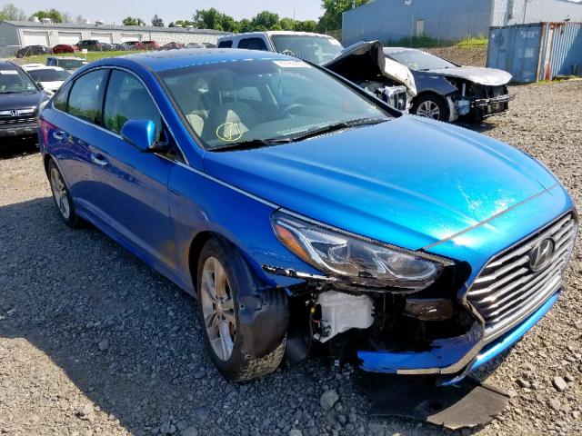 5NPE34AF8JH609168 - 2018 HYUNDAI SONATA SPO BLUE photo 1