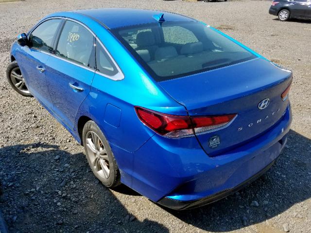 5NPE34AF8JH609168 - 2018 HYUNDAI SONATA SPO BLUE photo 3