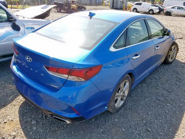 5NPE34AF8JH609168 - 2018 HYUNDAI SONATA SPO BLUE photo 4