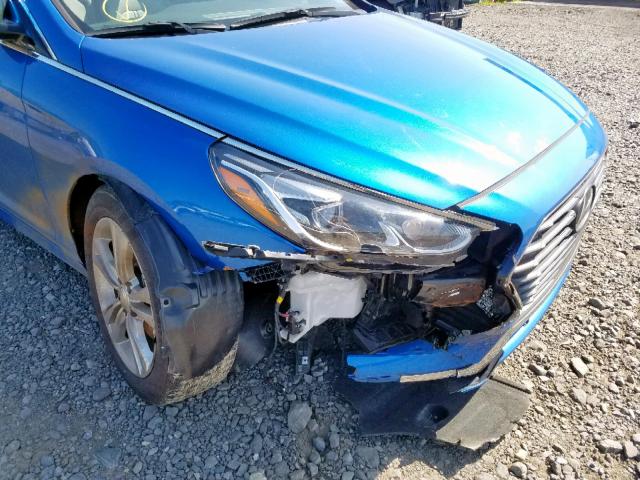 5NPE34AF8JH609168 - 2018 HYUNDAI SONATA SPO BLUE photo 9