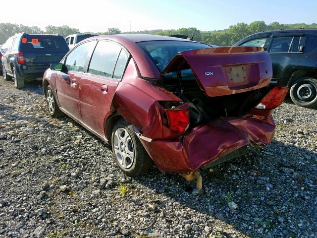 1G8AJ54F94Z206801 - 2004 SATURN ION LEVEL MAROON photo 3