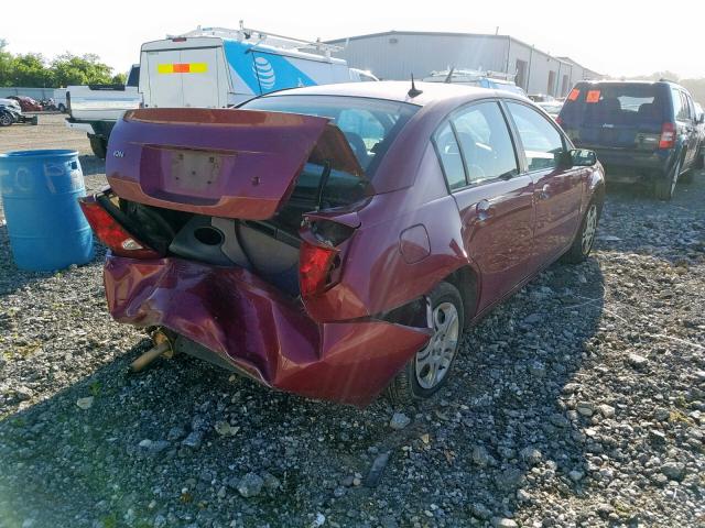 1G8AJ54F94Z206801 - 2004 SATURN ION LEVEL MAROON photo 4