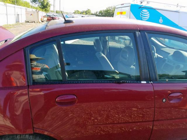 1G8AJ54F94Z206801 - 2004 SATURN ION LEVEL MAROON photo 6