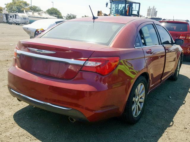 1C3CCBBG1DN608214 - 2013 CHRYSLER 200 TOURIN RED photo 4