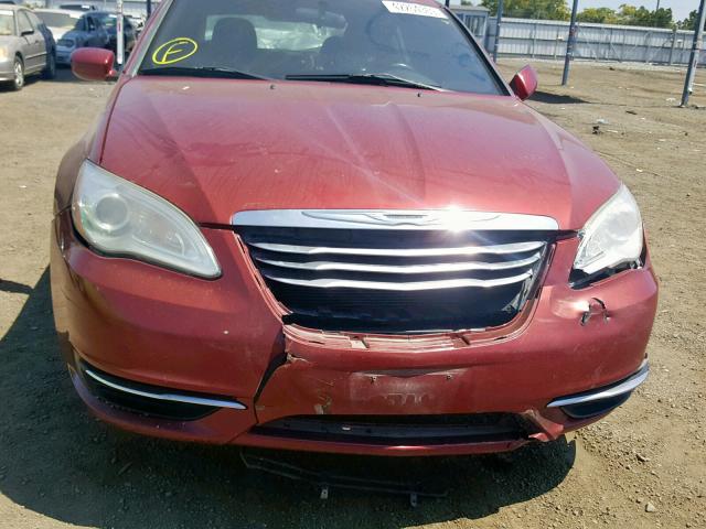 1C3CCBBG1DN608214 - 2013 CHRYSLER 200 TOURIN RED photo 9