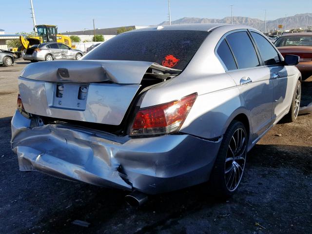 1HGCP36828A021480 - 2008 HONDA ACCORD EXL SILVER photo 4