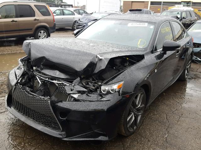 JTHCF1D20E5014776 - 2014 LEXUS IS 250 BLACK photo 2