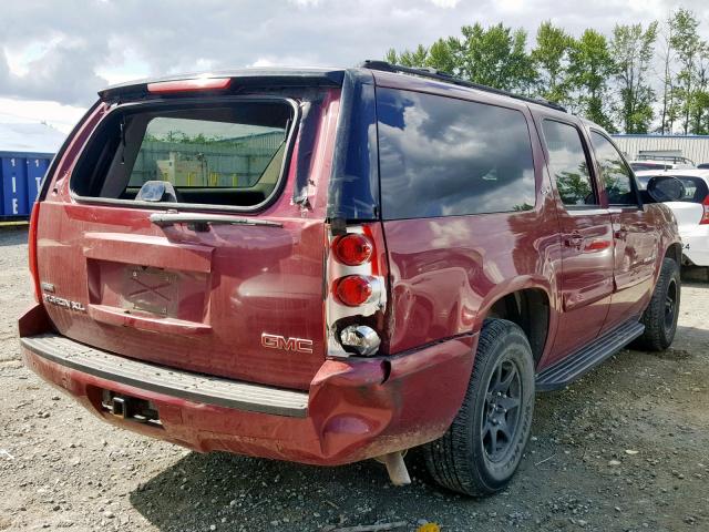 1GKFK16337J213951 - 2007 GMC YUKON XL K MAROON photo 4