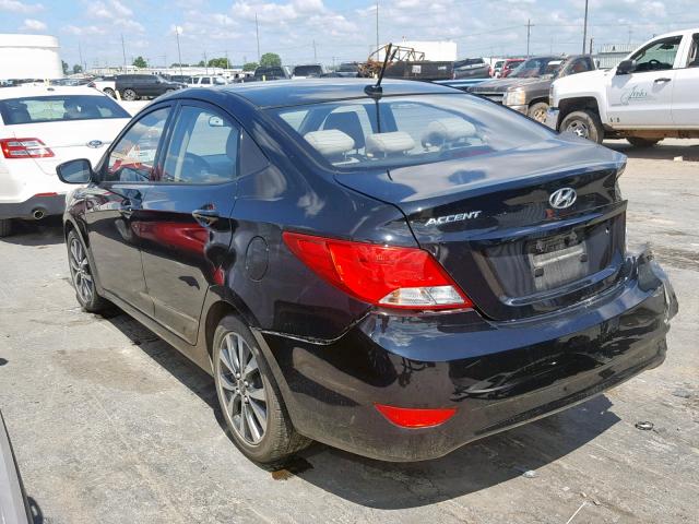 KMHCT4AEXGU114575 - 2016 HYUNDAI ACCENT SE BLACK photo 3