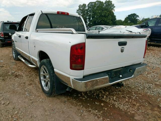 1D7HA18D95J561222 - 2005 DODGE RAM 1500 S WHITE photo 3