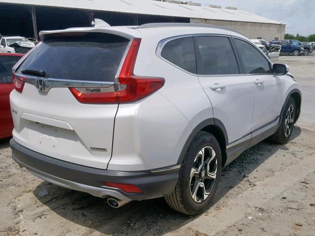 7FARW1H92KE003909 - 2019 HONDA CR-V TOURI WHITE photo 4