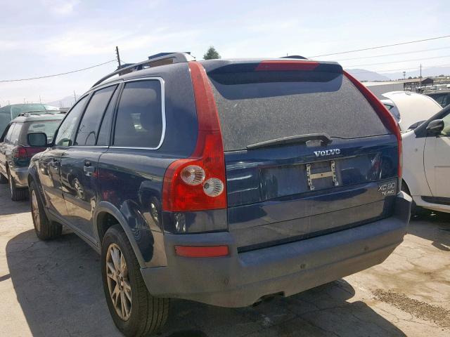 YV1CZ91H441082322 - 2004 VOLVO XC90 T6 BLUE photo 3