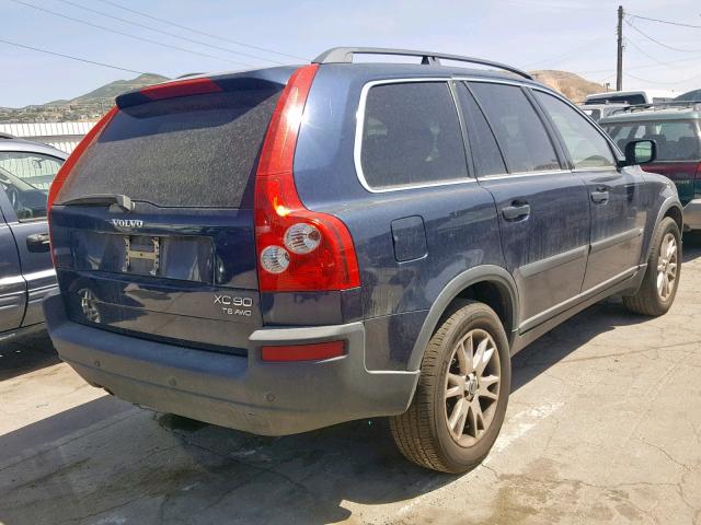 YV1CZ91H441082322 - 2004 VOLVO XC90 T6 BLUE photo 4