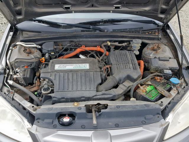 JHMES96694S018635 - 2004 HONDA CIVIC HYBR GRAY photo 7