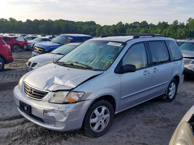 JM3LW28Y210205572 - 2001 MAZDA MPV WAGON SILVER photo 2