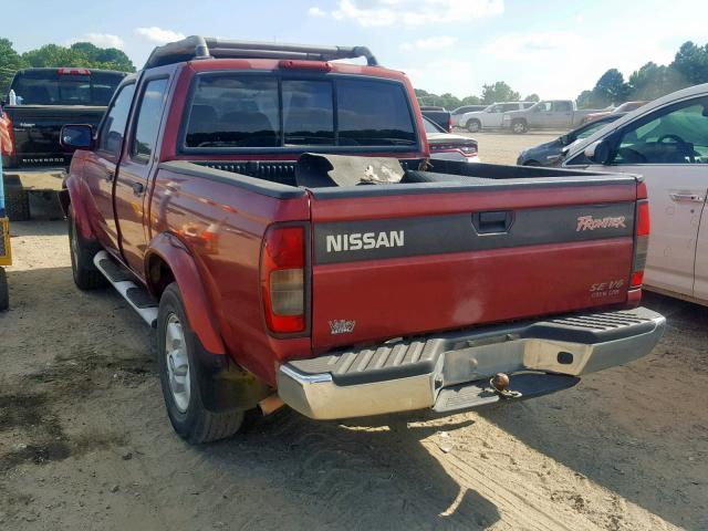 1N6ED27T7YC386008 - 2000 NISSAN FRONTIER C RED photo 3